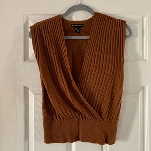 Caramel-colored blouse